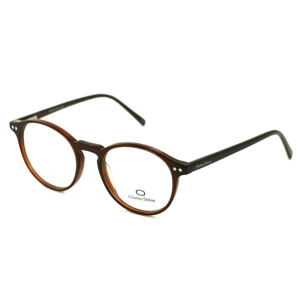 Charles Delon Round  Style Havana Frame